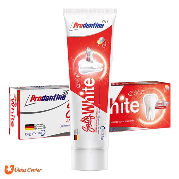 خمیر دندان Prodentine مدل Salty White سفید کننده دندان حاوی نمک دریا 150 گرم