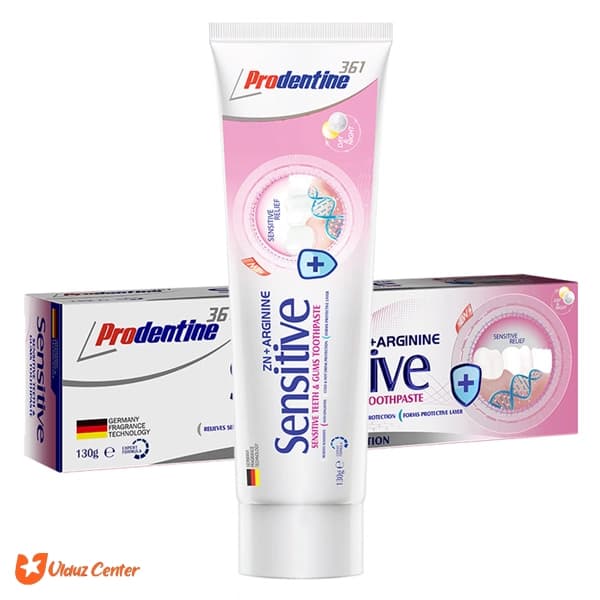 خمیر دندان Prodentine مدل Sensitive خوشبو لثه و دندان های حساس 130 گرم
