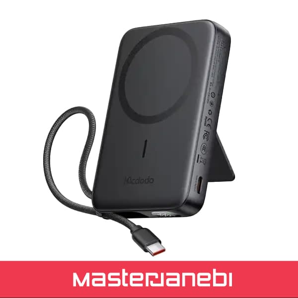 پاوربانک وایرلس 10000 با کابل متصل تایپ سی مک دودو Mcdodo Uni-Power Power Bank MC-865