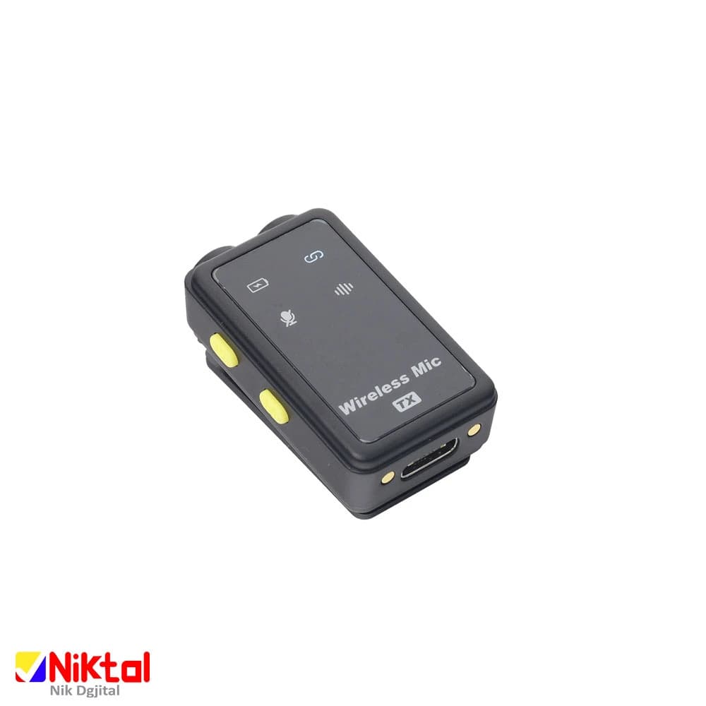 میکروفون یقه ای حرفه‌ای بی‌سیم مدل MMD-F37 | ست دو عددی با اتصال Type-C و Lightning برای محتواسازان — تصویر ۳