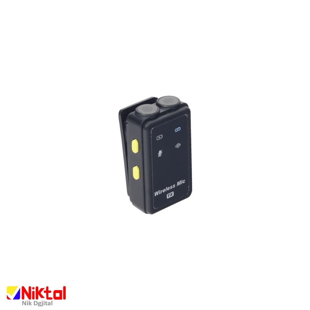 میکروفون یقه ای حرفه‌ای بی‌سیم مدل MMD-F37 | ست دو عددی با اتصال Type-C و Lightning برای محتواسازان — تصویر ۴