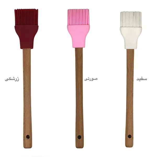 فرچه سیلیکونی مدل دسته چوبی گرد او استایل — تصویر ۵