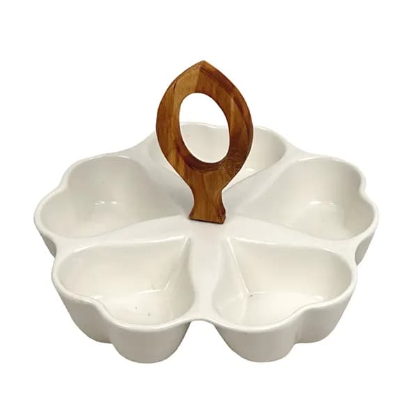 اردو 5 خانه قلب رویال دسته چوبی چینی سفید