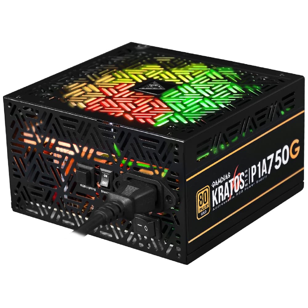منبع تغذیه کامپیوتر گیم دیاس مدل Gamdias Kratos P1a-750G کارکرده — تصویر ۲