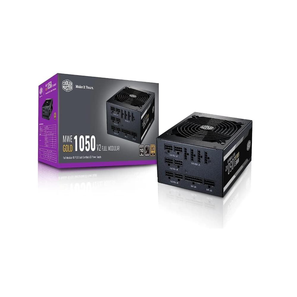 منبع تغذیه کامپیوتر کولر مستر مدل MWE GOLD 1050 V2 کارکرده