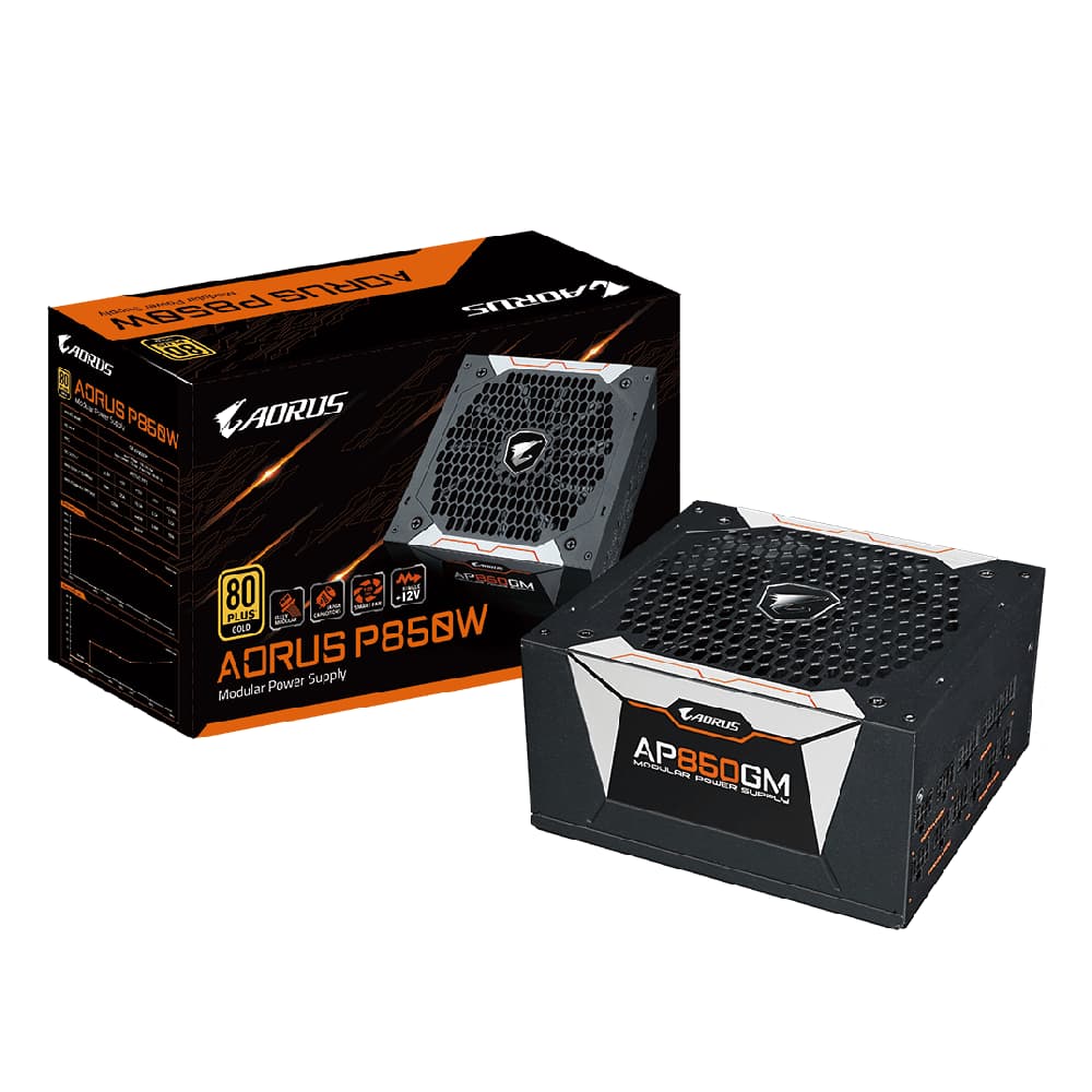 منبع تغذیه کامپیوتر گیگابایت آروس مدل GIGABYTE AORUS AP850GM FULL MADULAR کارکرده