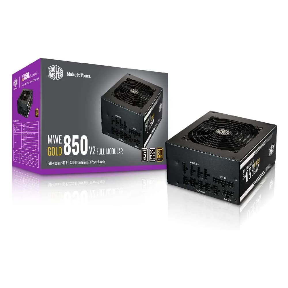 منبع تغذیه کامپیوتر کولر مستر مدل MWE GOLD 650-V2 FULL MODULAR کارکرده — تصویر ۴