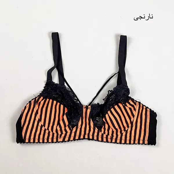 سوتین زیر فنر راه راه رنگی زنانه گلستان — تصویر ۴