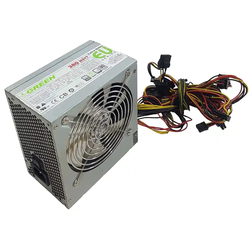 پاور کامپیوتر گرین مدل GP380EU ظرفیت 380 وات کارکرده