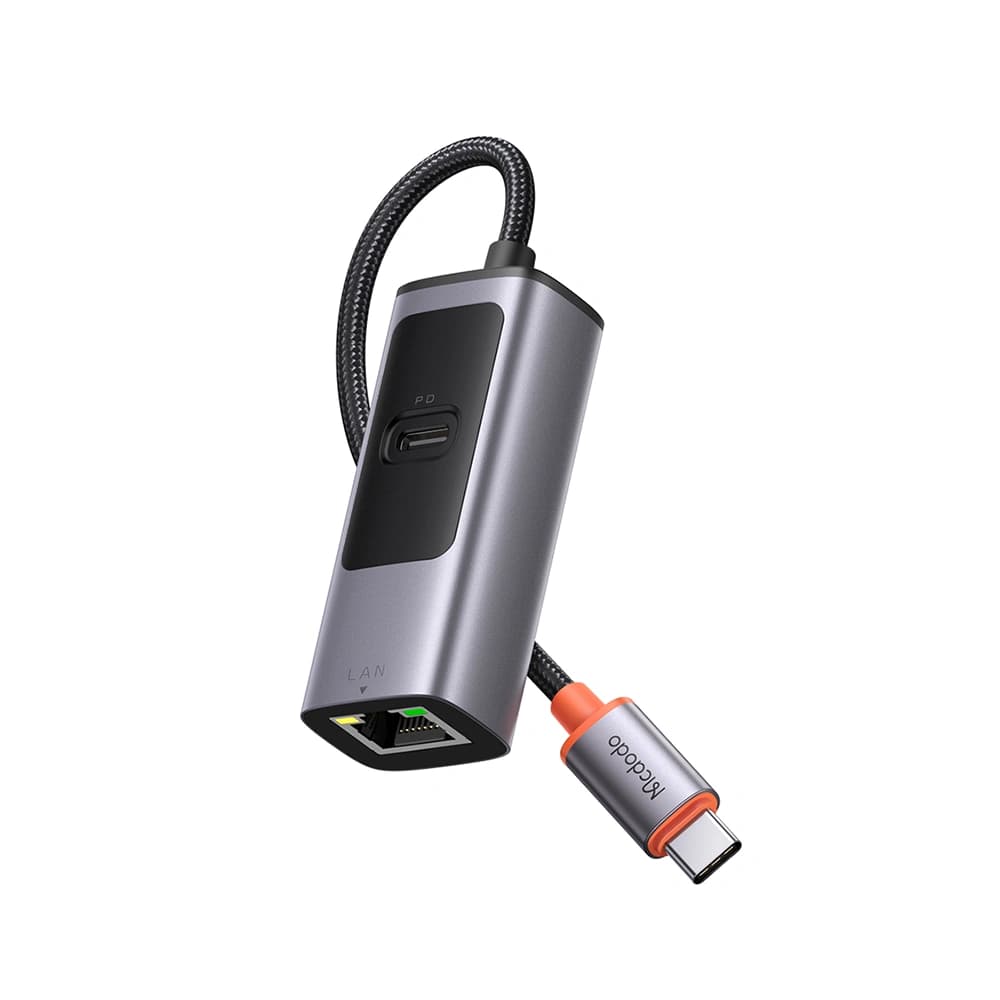 هاب تبدیل تایپ سی به LAN مک دودو مدل HU-0680 با سرعت ۱۰۰۰ مگابیت بر ثانیه کد 9182