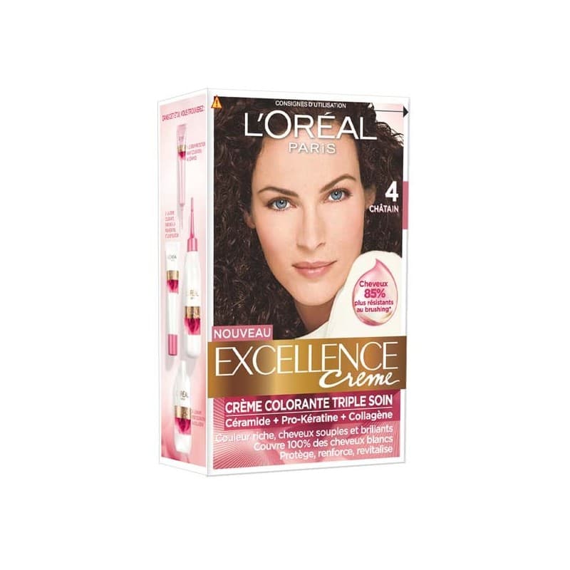 کیت رنگ مو اکسلانس لورال L’OREAL شماره 4