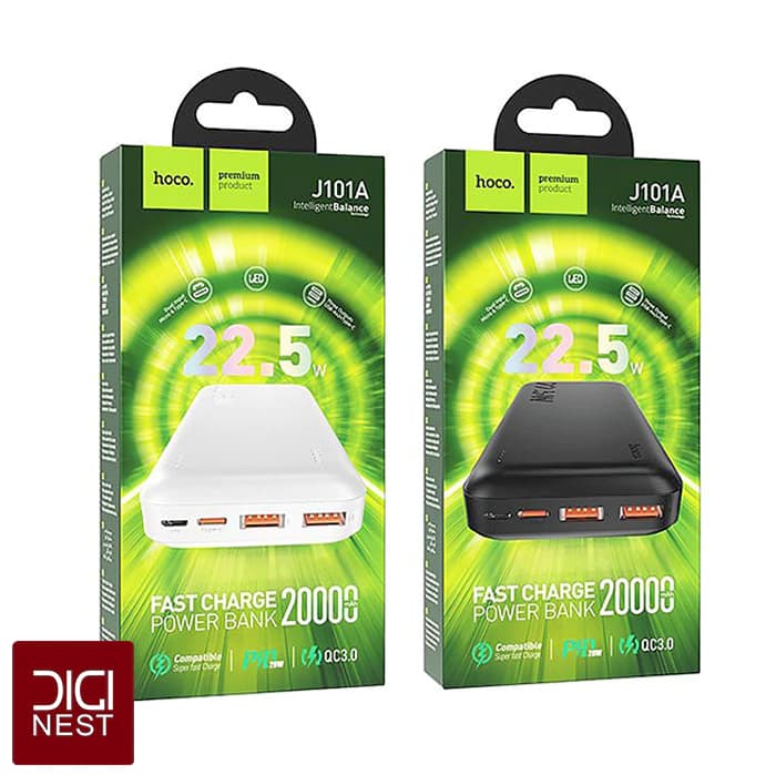 پاوربانک هوکو مدل J101A PD+QC3.0 22.5W ظرفیت 20000 میلی‌ آمپر ساعت کد 9346-9359 — تصویر ۱۲