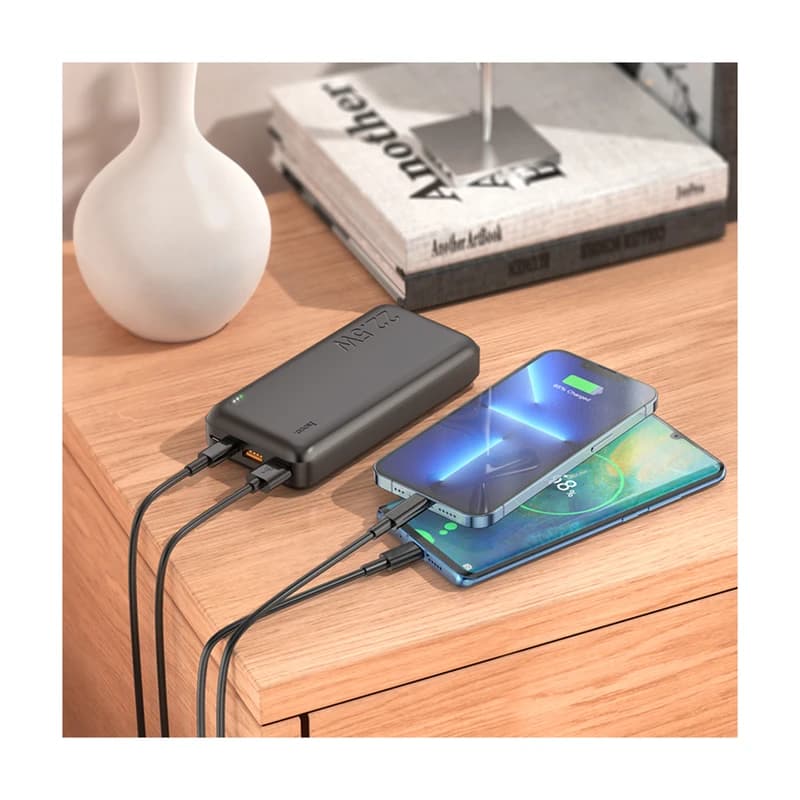 پاوربانک هوکو مدل J101A PD+QC3.0 22.5W ظرفیت 20000 میلی‌ آمپر ساعت کد 9346-9359 — تصویر ۹