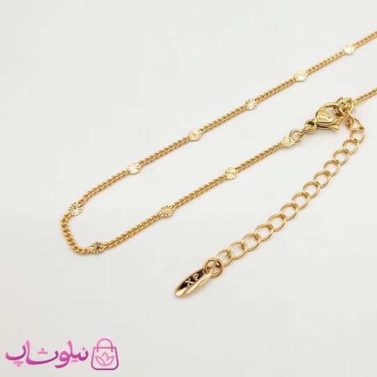 زنجیر زنانه ژوپینگ طلایی 45 سانت کد 3691