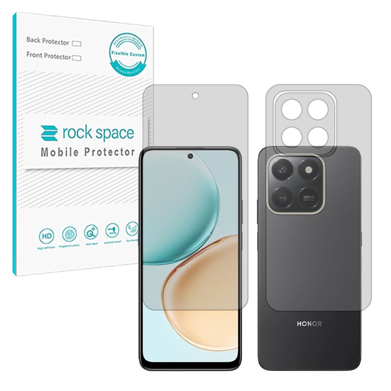 گلس صفحه نمایش و پشت گوشی آنر Honor 400 Smart مدل نانو هیدروژل مات برند راک اسپیس
