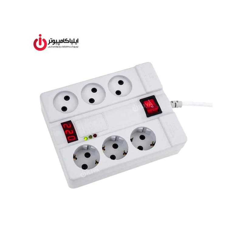 محافظ نوسان برق 6 کانال پارت الکتریک مدل Part Electric 2060 با کابل 1.8 متر
