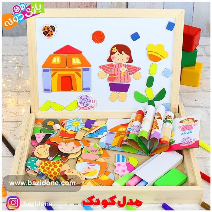 تخته مگنتی دوطرفه چوبی کودک کد (D) — تصویر ۴