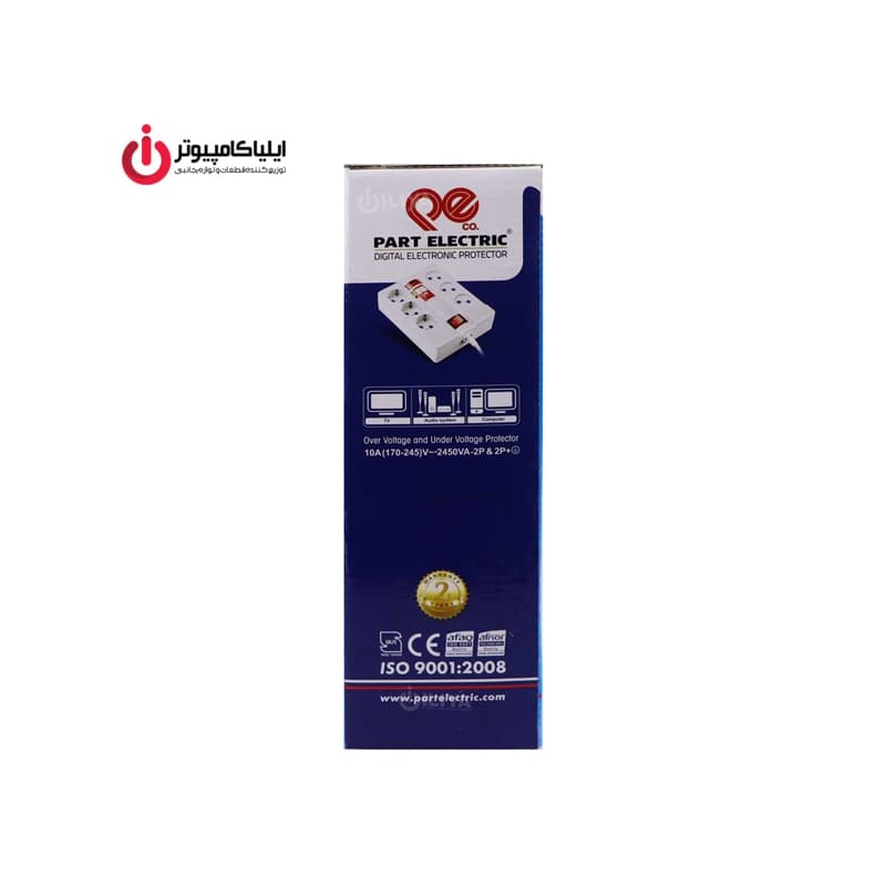 محافظ نوسان برق 6 کانال پارت الکتریک مدل Part Electric 2160 با کابل 5 متری — تصویر ۳