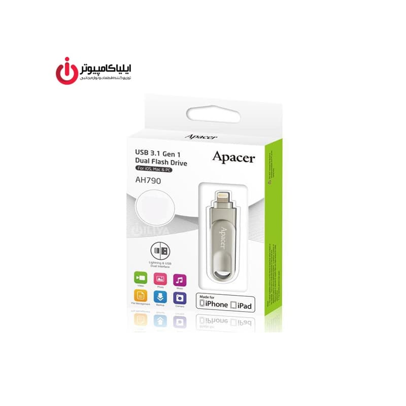 فلش مموری USB3.1 و OTG اپیسر مدل AH790 ظرفیت 32 گیگابایت — تصویر ۵