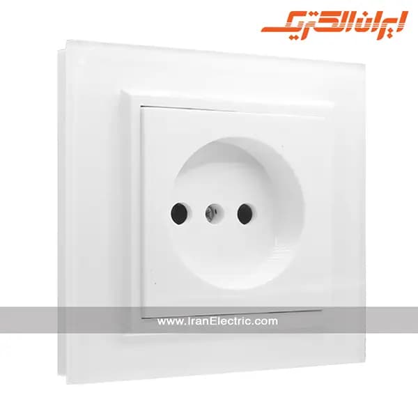 پریز برق ساده پلکسی سفید