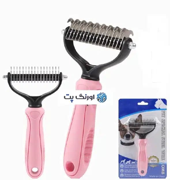 گره بازکن موی سگ و گربه دومینو با دسته ضد لغزش سایز بزرگ