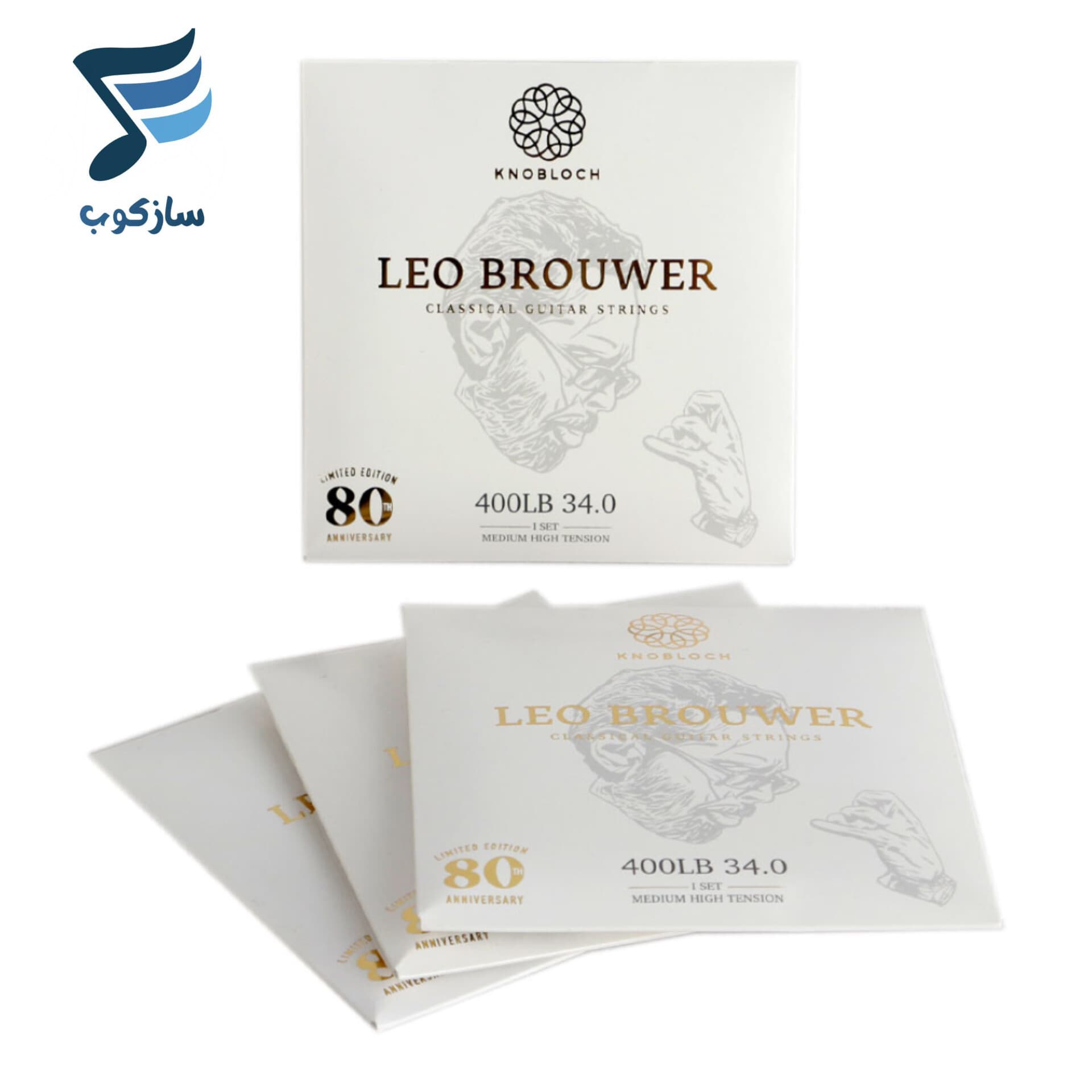 سیم گیتار کلاسیک Knobloch مدل LEO Brouwer 400LB 34.0 — تصویر ۸