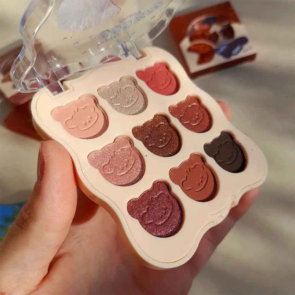 پالت سایه 9 رنگ کوکی SEVENCOOL با بافت مات و شاین — تصویر ۳