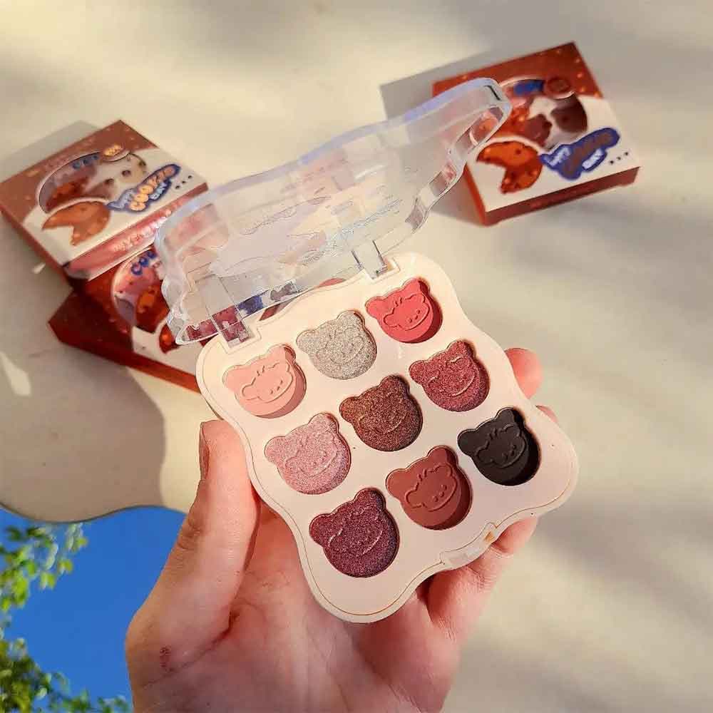 پالت سایه 9 رنگ کوکی SEVENCOOL با بافت مات و شاین — تصویر ۶