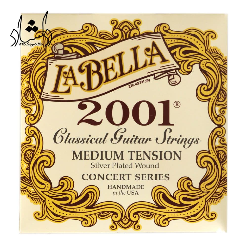 سیم گیتار کلاسیک لابلا مدل Medium La ‌Bella 2001 طرح اصلی (غیر اورجینال)