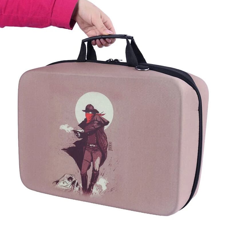 کیف کنسول بازی PS5 Slim طرح Red Dead Redemption کد 17 + نگهدارنده هدست — تصویر ۴