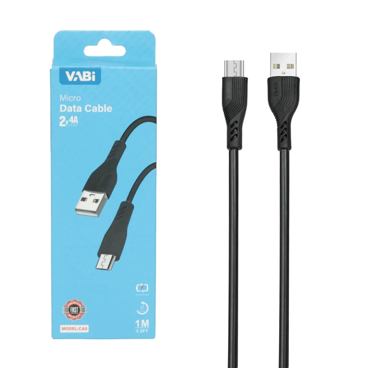 کابل شارژ اندروید VABI مدل CA5 – مشکی – DST (گارانتی شش ماهه)
