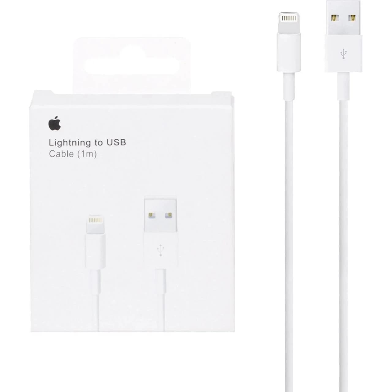کابل شارژ آیفون Apple مدل MUQW3ZM/A A1480 – سفید – KZN (اصل چین)