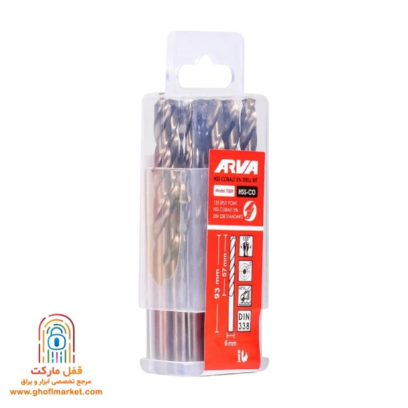 مته کبالت HSS سایز ۶ آروا مدل ۷۵۰۹ — تصویر ۴
