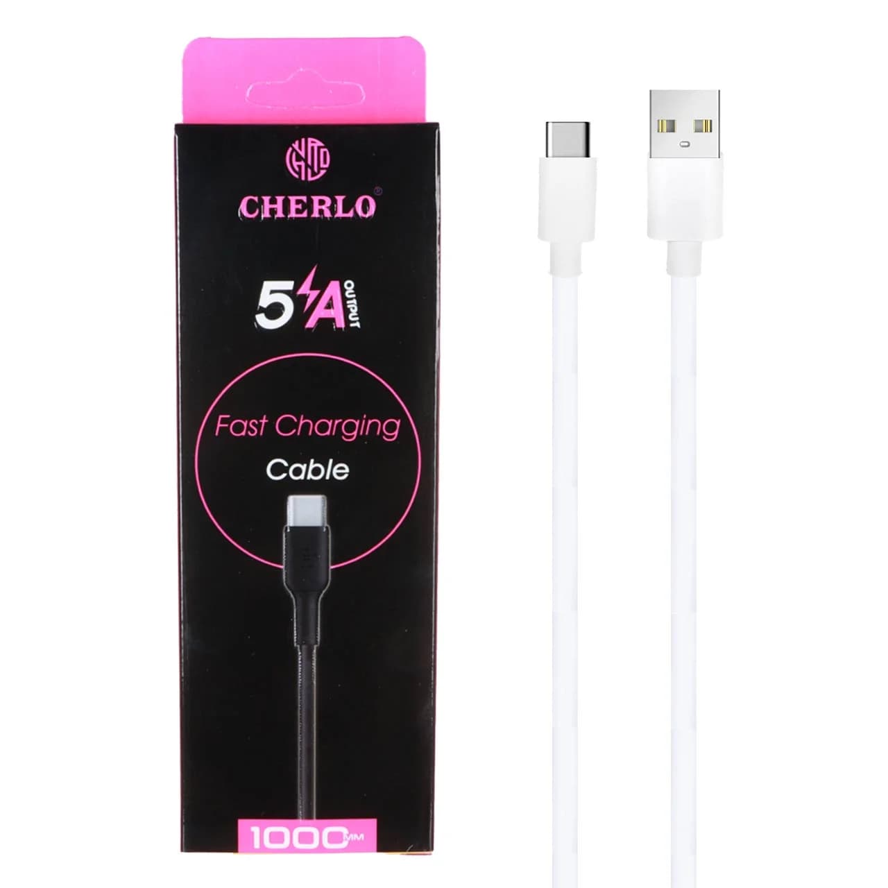 کابل شارژ فست CHERLO Type-C مدل CH-TC19 – سفید – SMO