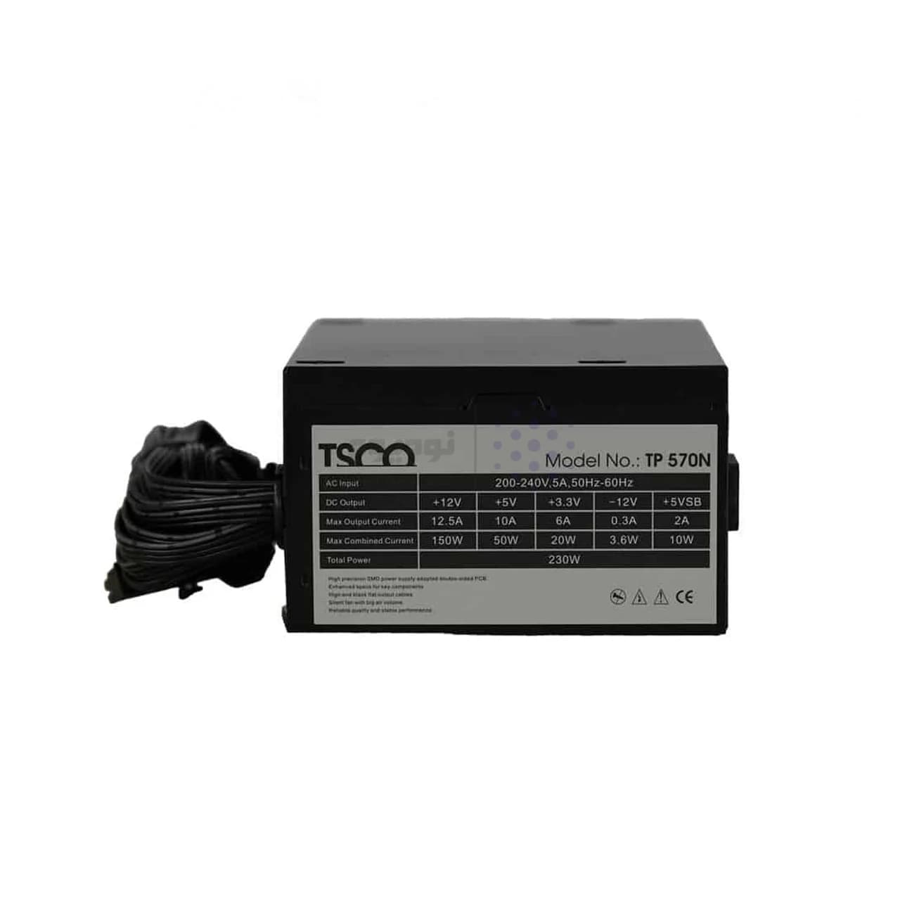 منبع تغذیه کامپیوتر TSCO مدل TP 570N — تصویر ۳