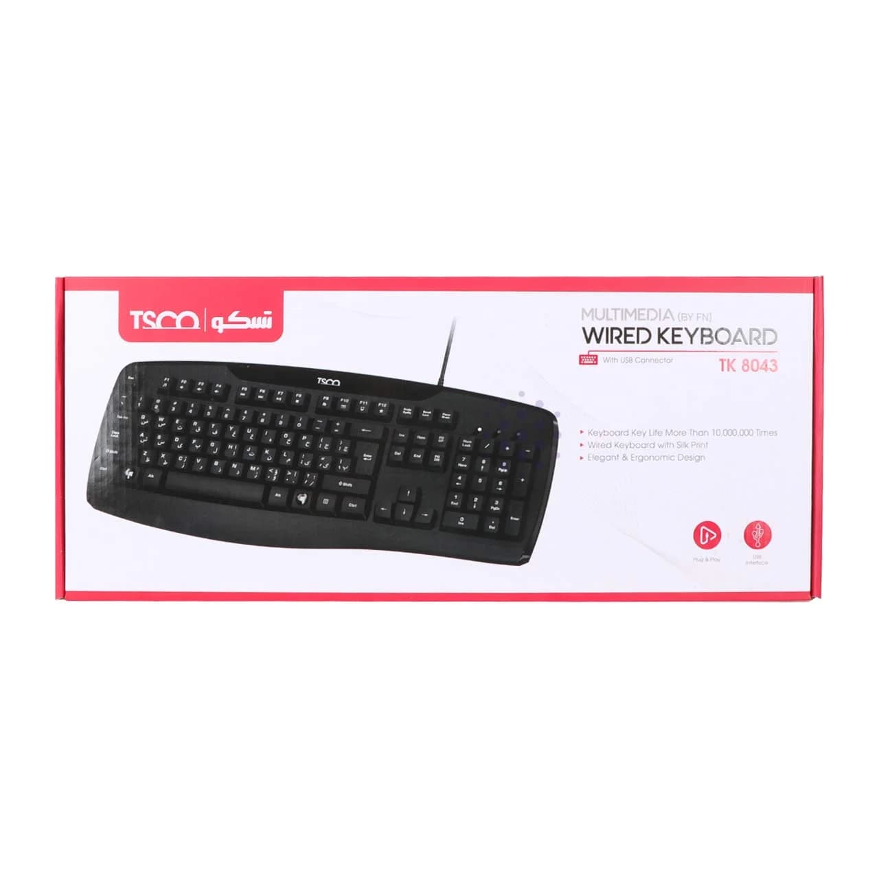 کیبورد باسیم TSCO مدل TK 8043 – مشکی — تصویر ۵