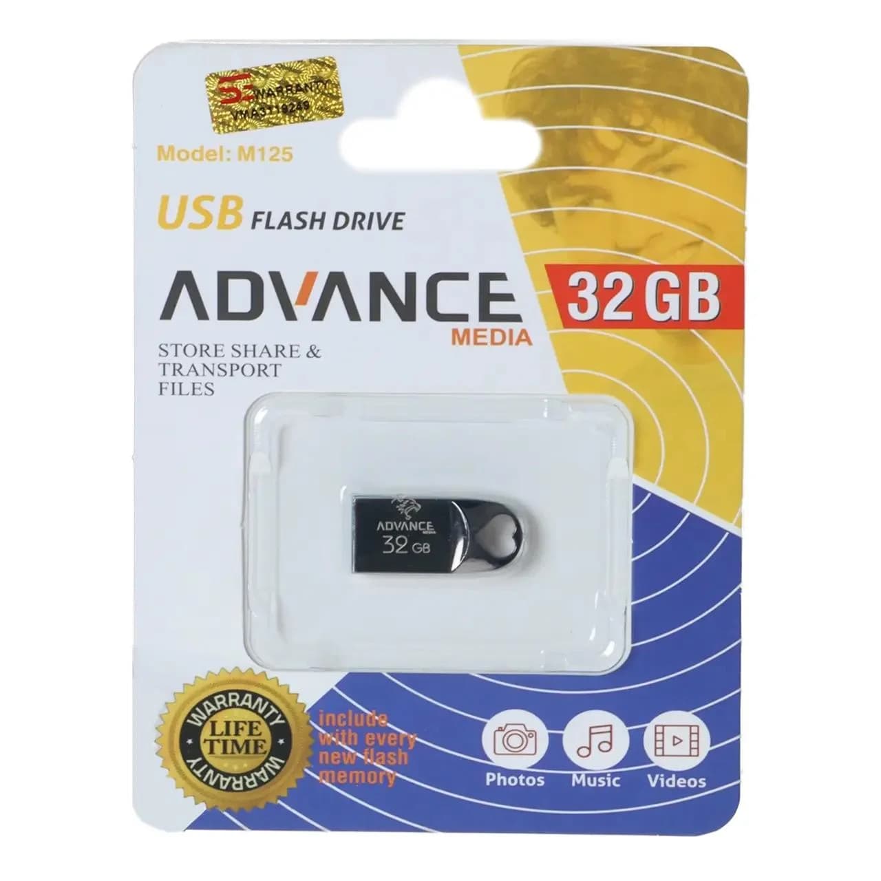 فلش مموری Advance Media مدل M125 USB2.0 ظرفیت 32GB – مشکی