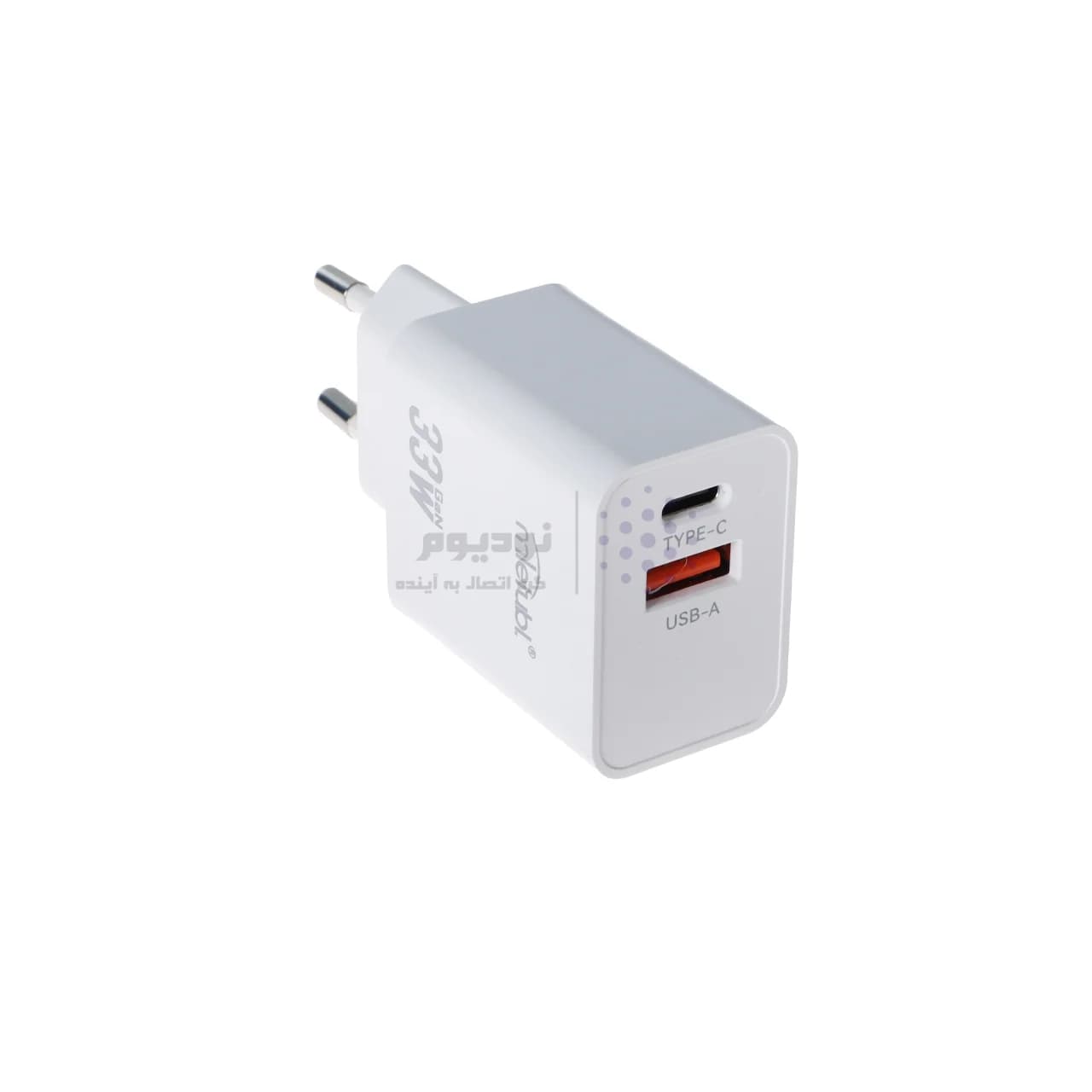 شارژر دیواری فست دو پورت Mietubl مدل MTB-CS06E 33W به همراه کابل شارژ Type-C To Type-C – سفید (گارانتی شش ماهه AZR) — تصویر ۳