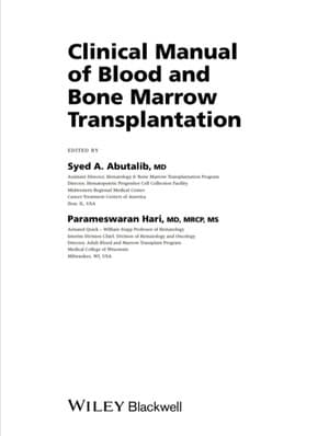 دانلود کتاب Clinical manual of blood and bone marrow transplant