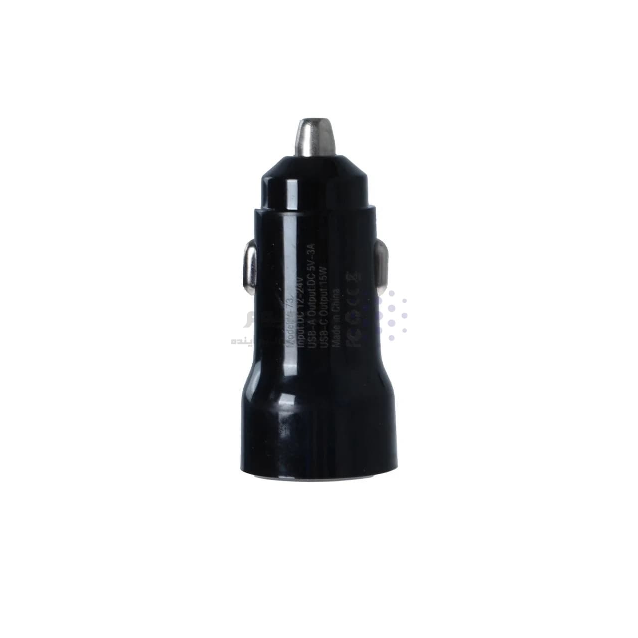 شارژر فندکی فست دو پورت You Sheng Ku مدل Y-73 15W به همراه کابل شارژ Type-C – مشکی – ASP (گارانتی شش ماهه آروین) — تصویر ۲