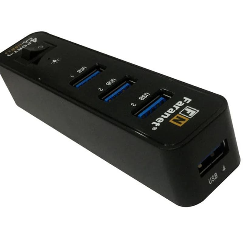 هاب 4 پورت USB 3.0 فرانت مدل FN-U3H403S با کلید خاموش/روشن