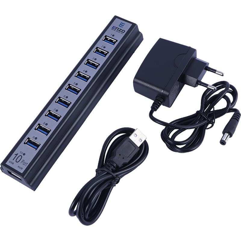 هاب 10 پورت USB انزو UH-10A — تصویر ۱۲