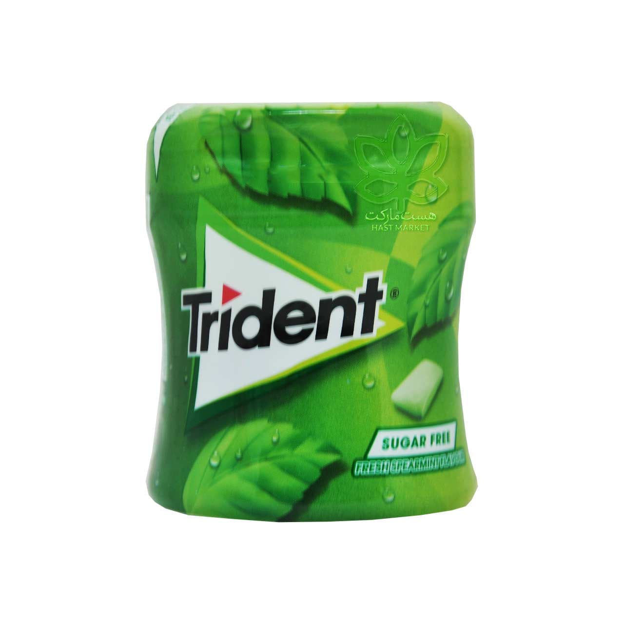 آدامس نعنا سبز وایبز ( بدون شکر ) 60 عدد تریدنت – trident