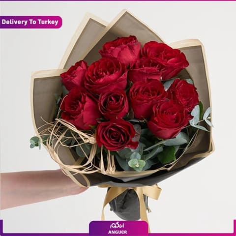 دسته گل رز 11 شاخه (ارسال گل به ترکیه)