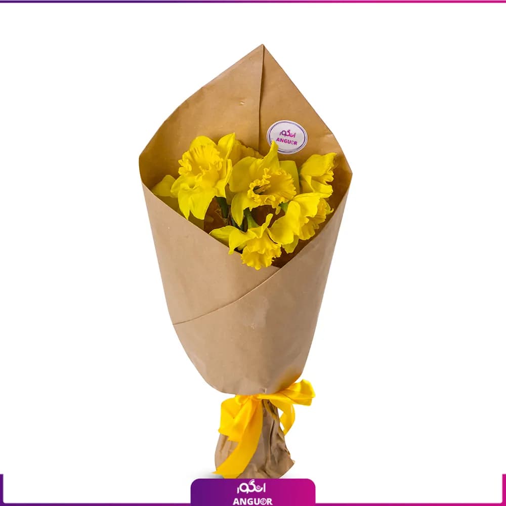 دسته گل نرگس زرد 7 عددی