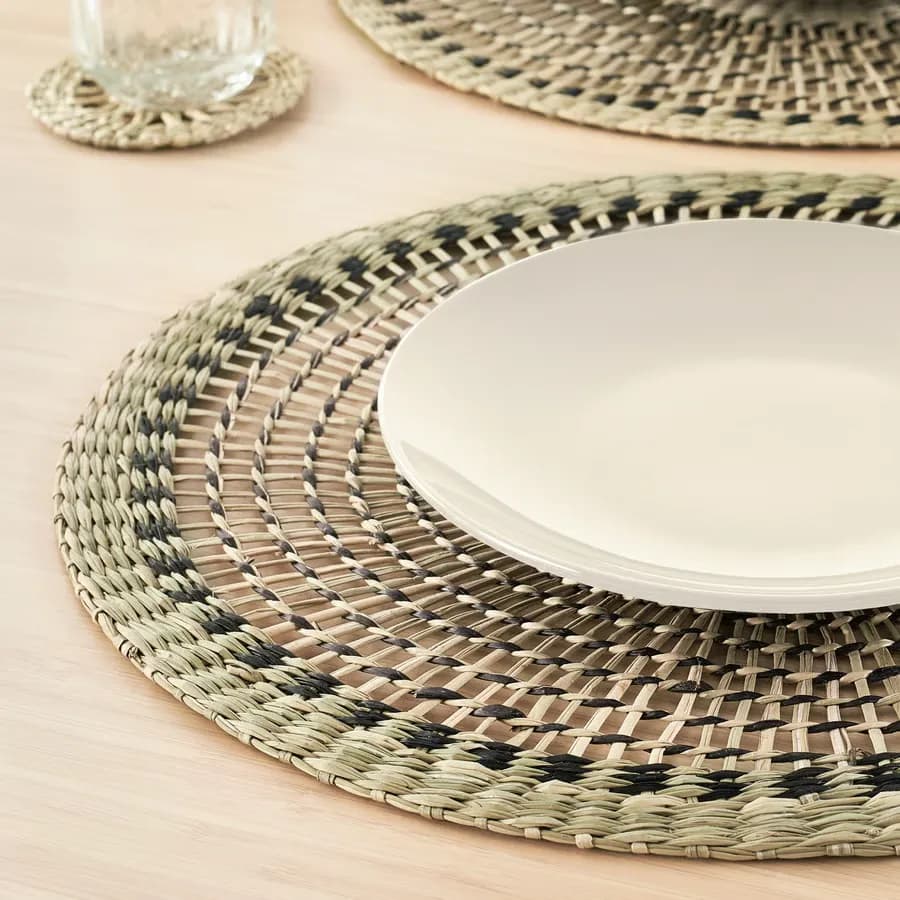 زیربشقابی دست‌ساز از الیاف طبیعی (ساز)، قطر ۳۷ سانتی‌متر ایکیا مدل PENNFISK — تصویر ۴