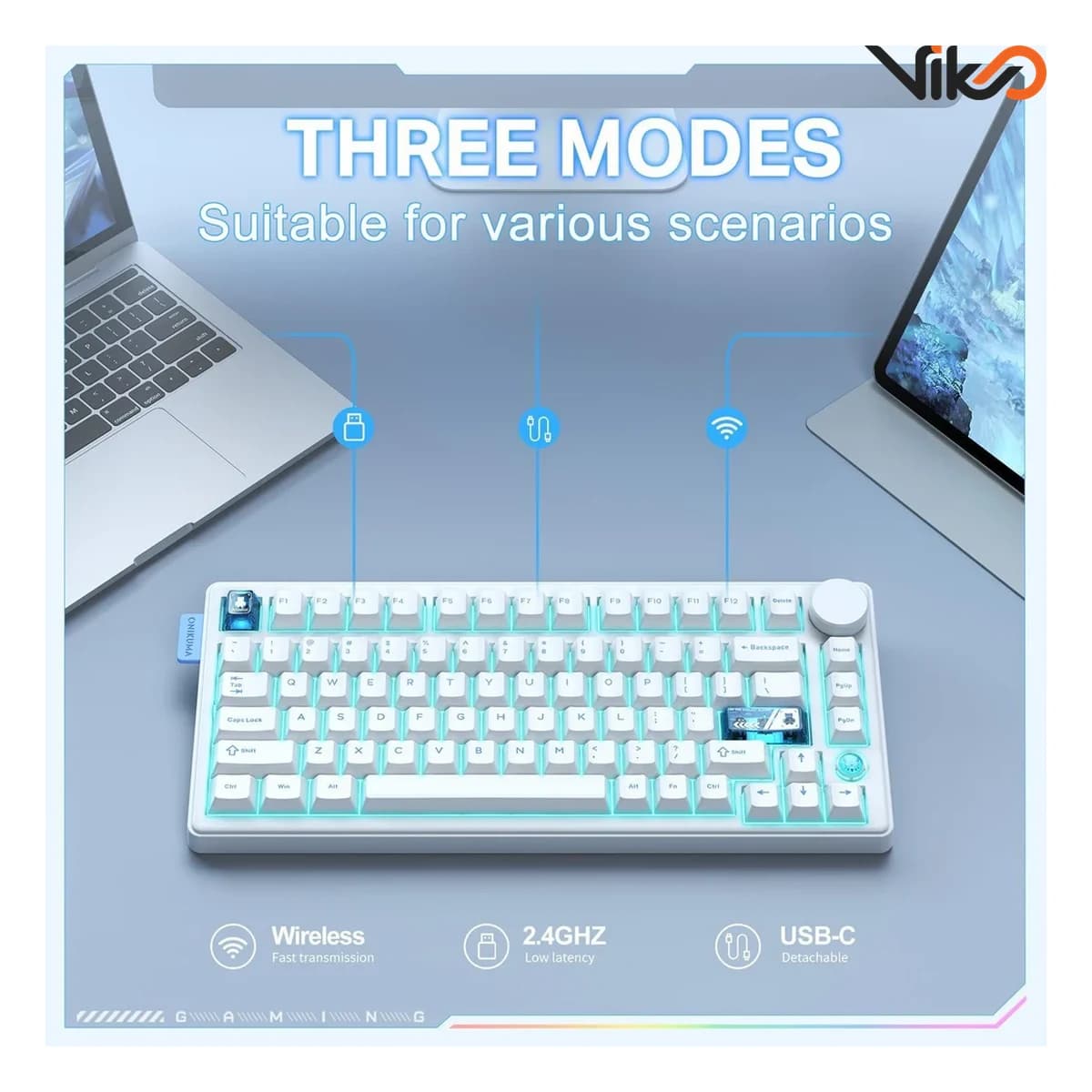کیبورد بی سیم گیمینگ اونیکوما MT706 — تصویر ۷