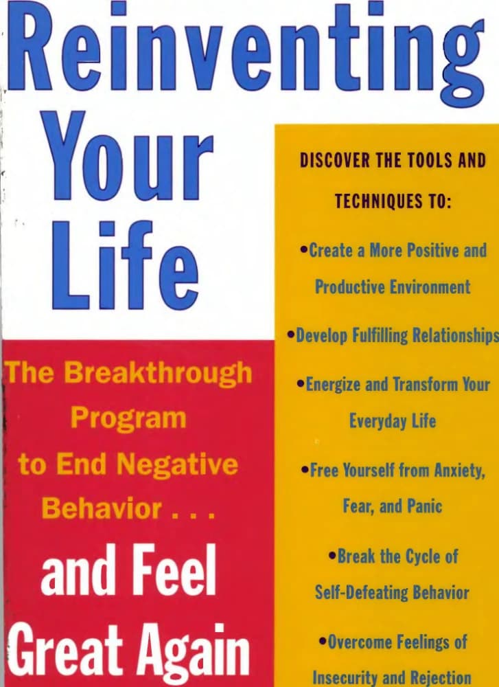 کتاب زندگی خود را دوباره بیافرینید (Reinventing Your Life) نسخه انگلیسی PDF | جفری یانگ و جانت کلوسکو