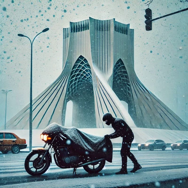 چادر موتور سیکلت ساکا مدل شمعی مناسب برای پالس NS — تصویر ۵