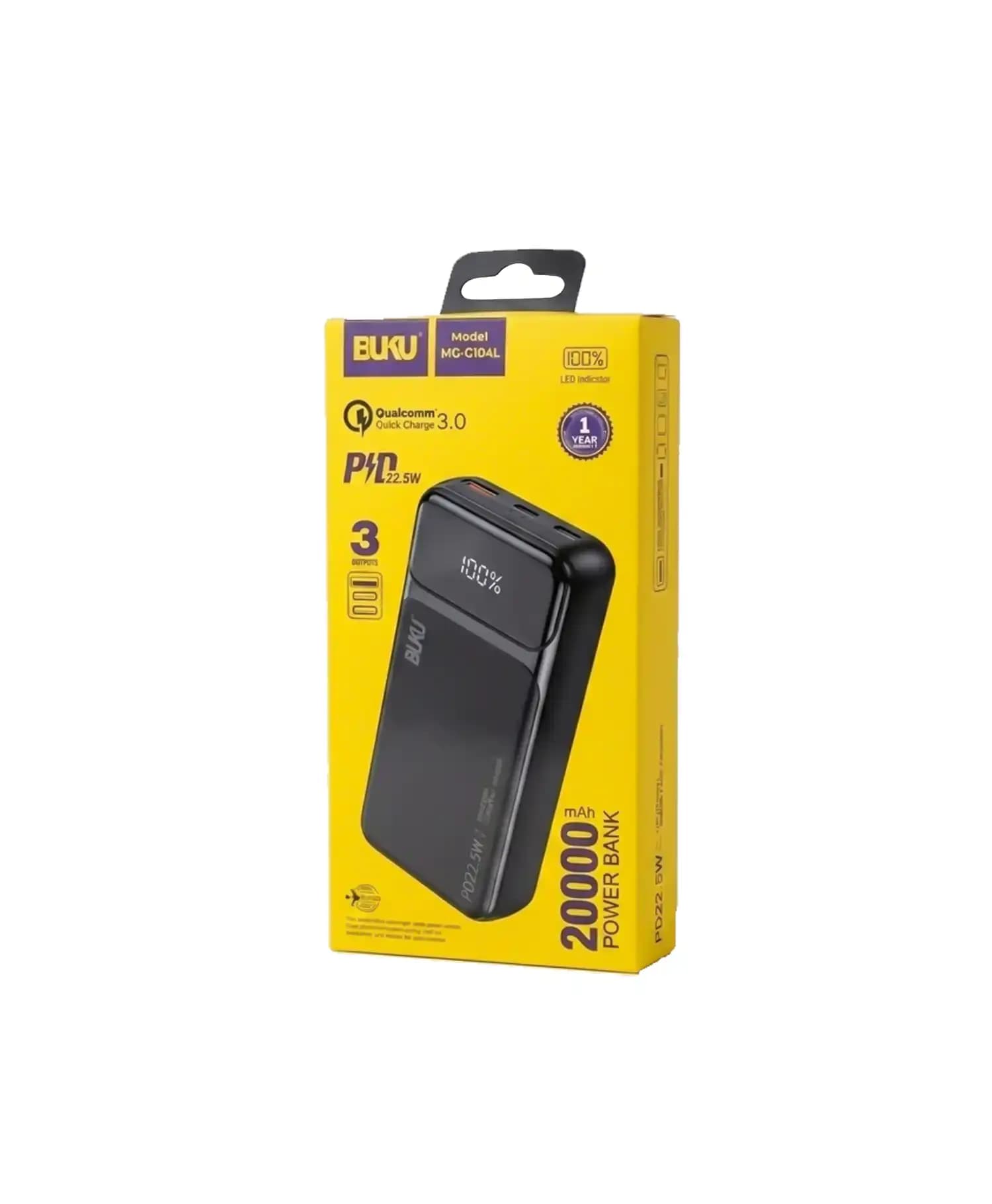 شارژر همراه بوکو مدل MG-G104L ظرفیت 20000 میلی آمپر — تصویر ۴